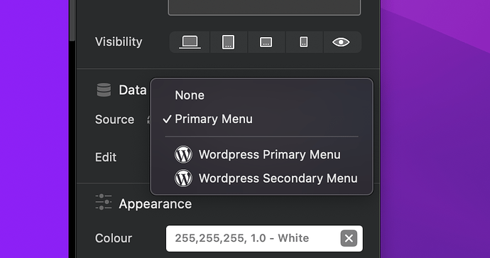 Wp Secondary Menu Support