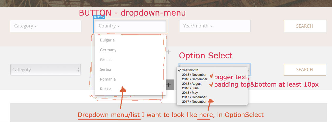 Option Select Dropdown List Design I Need Help Blocs Forum
