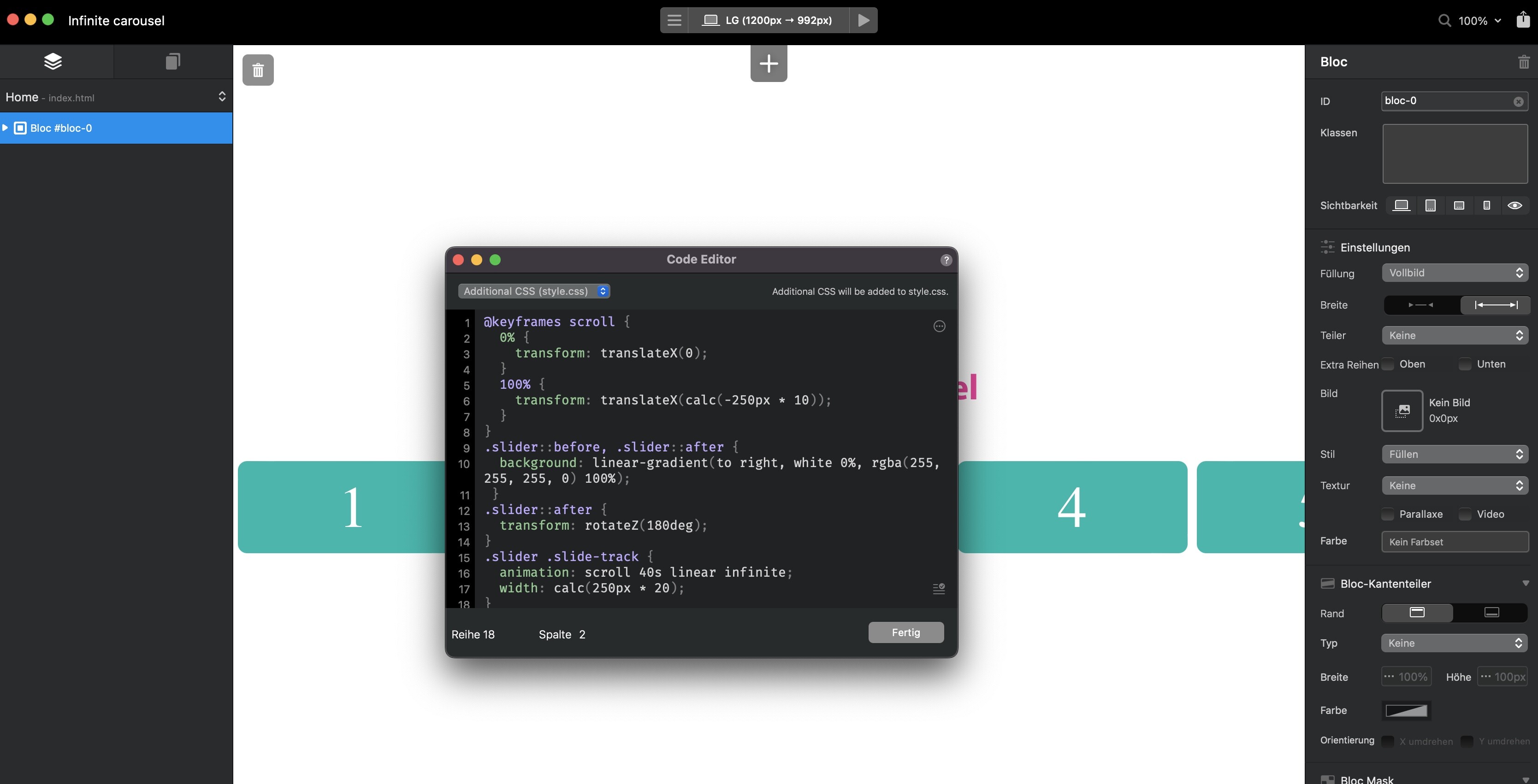 Infinite horizontal scroll - I Need Help - Blocs Website Builder Forum
