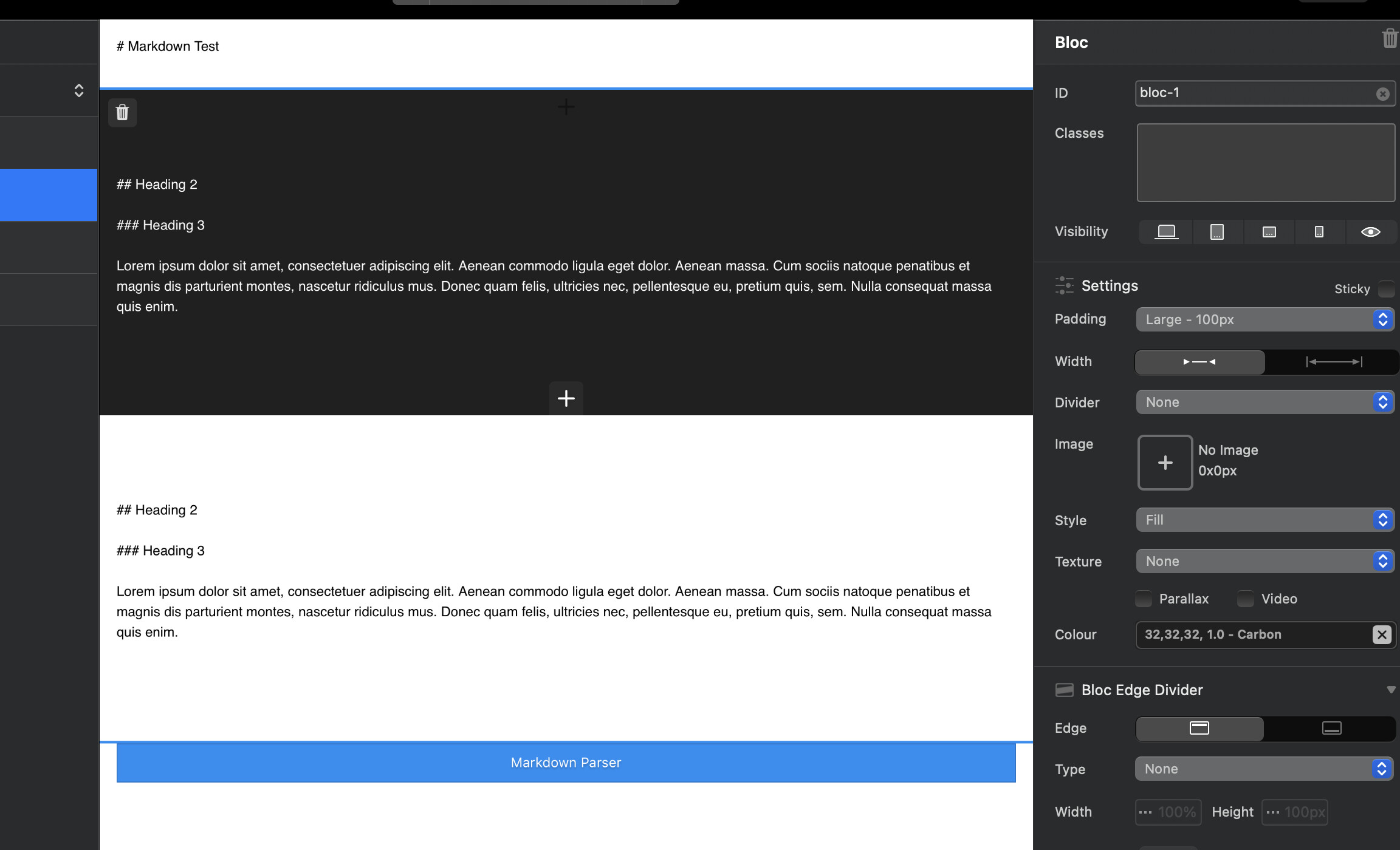 Markdown and Markdown Parser with different font colour to project ...